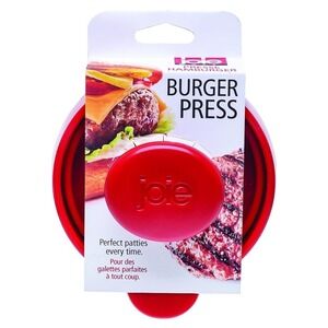 Joie Burger Press and Patty Maker, LFGB Approved and BPA Free, One Size, Red